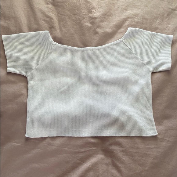 Garage White Crop Top - Picture 2 of 7